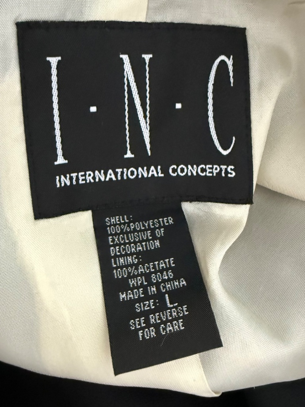 INC International Concepts Black Satin Trench Coat Women's Size Large - Picture 3 of 8